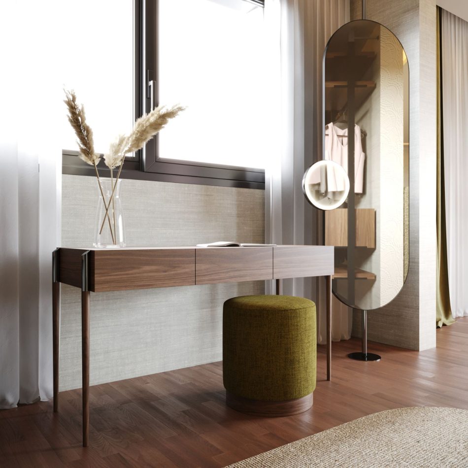 Bespoke furniture for the bedroom.