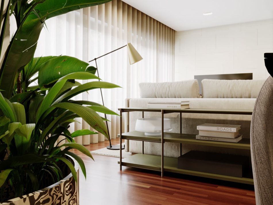 A stunning console that embodies the essence of modern furniture.