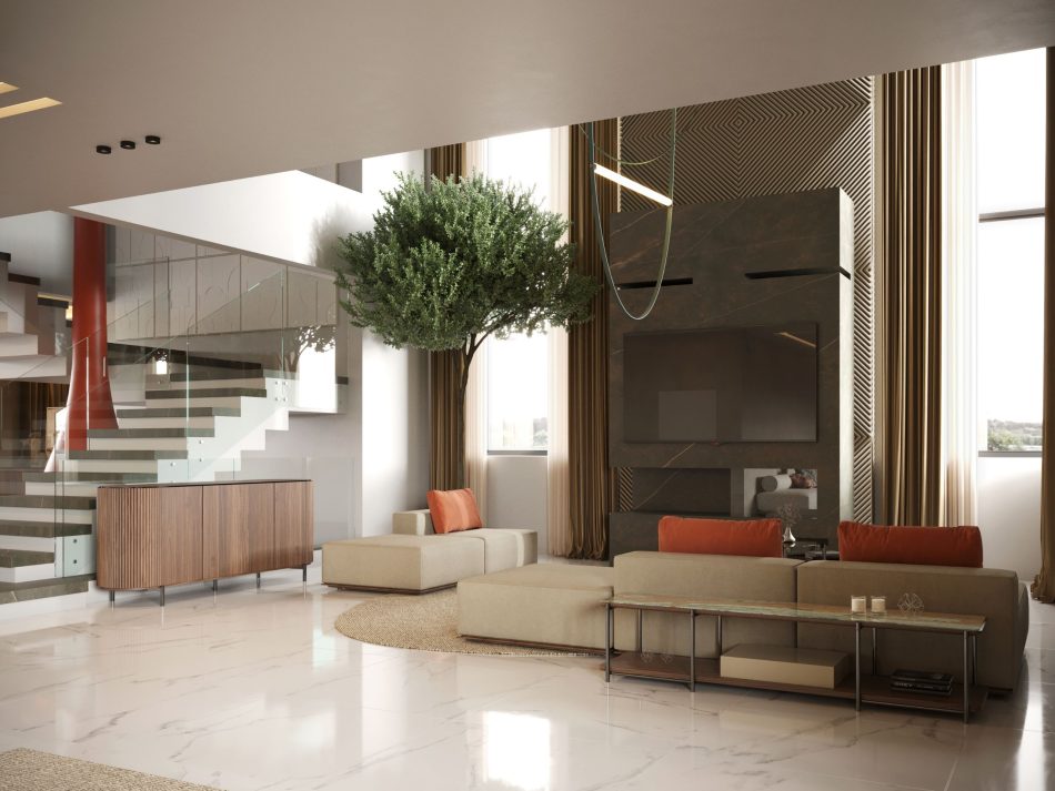 A stunning console that embodies the essence of modern furniture.