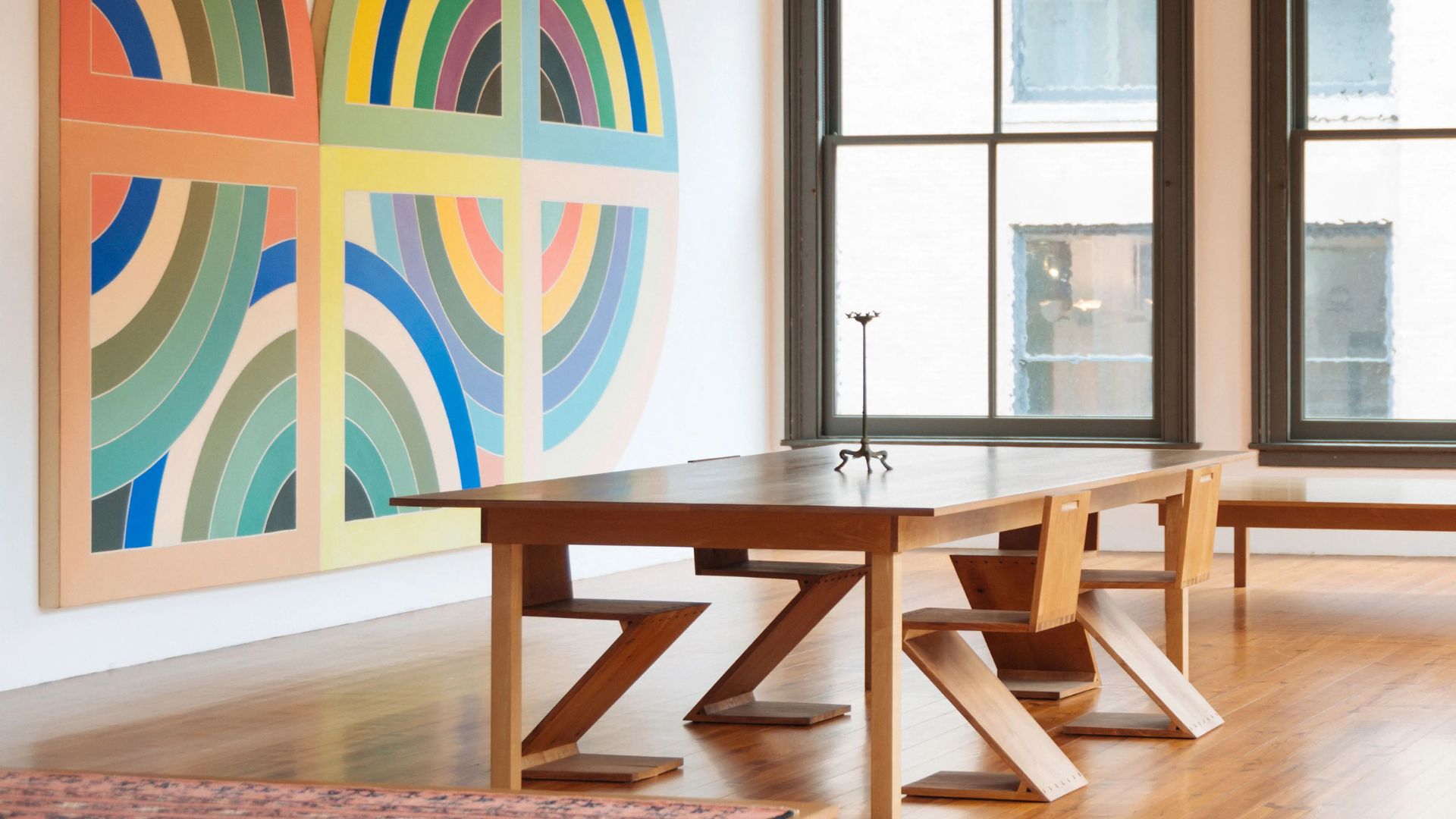 Zig-Zag chair in a vibrant dining area.