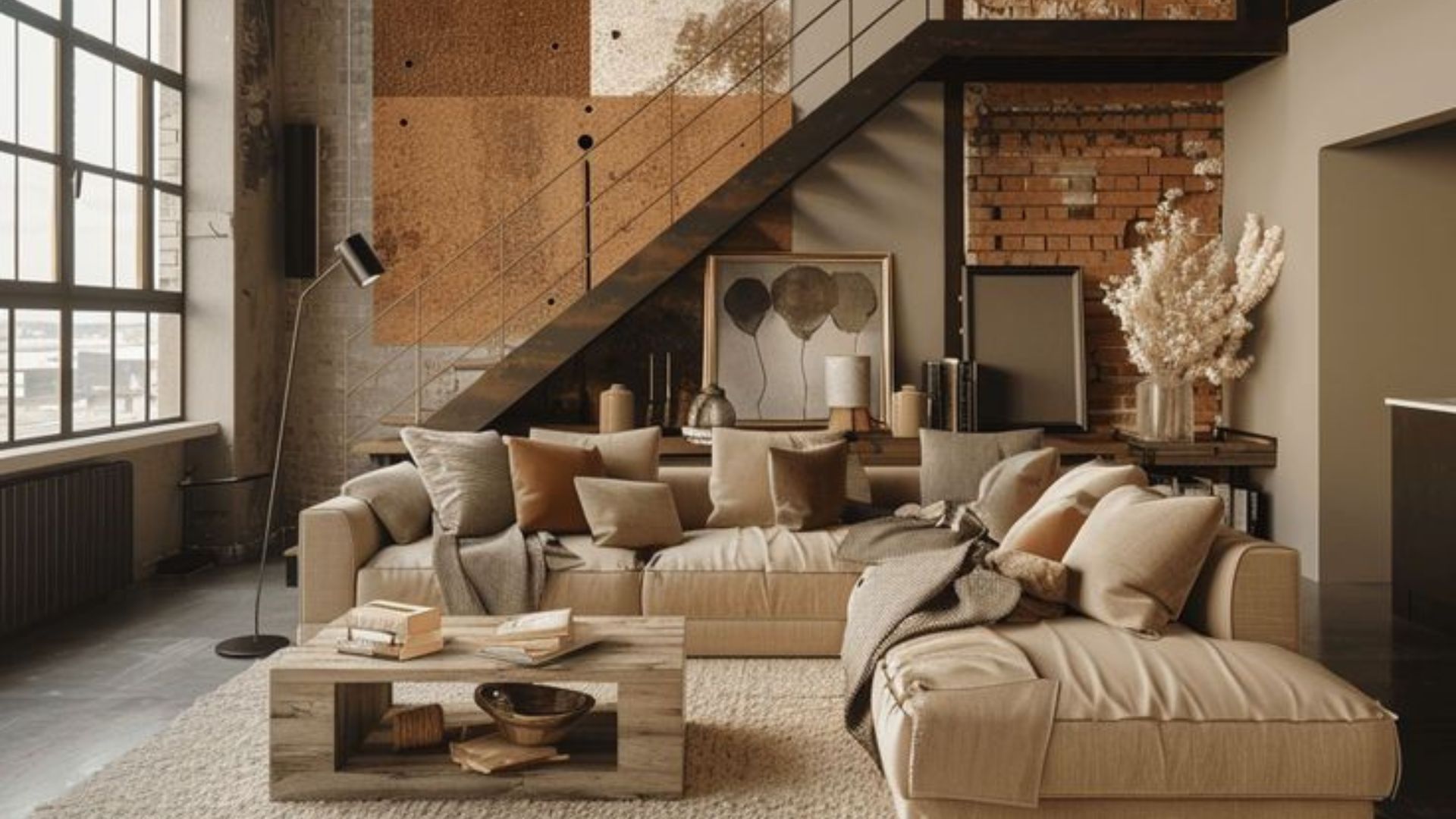 Urban Chic neutral living room.