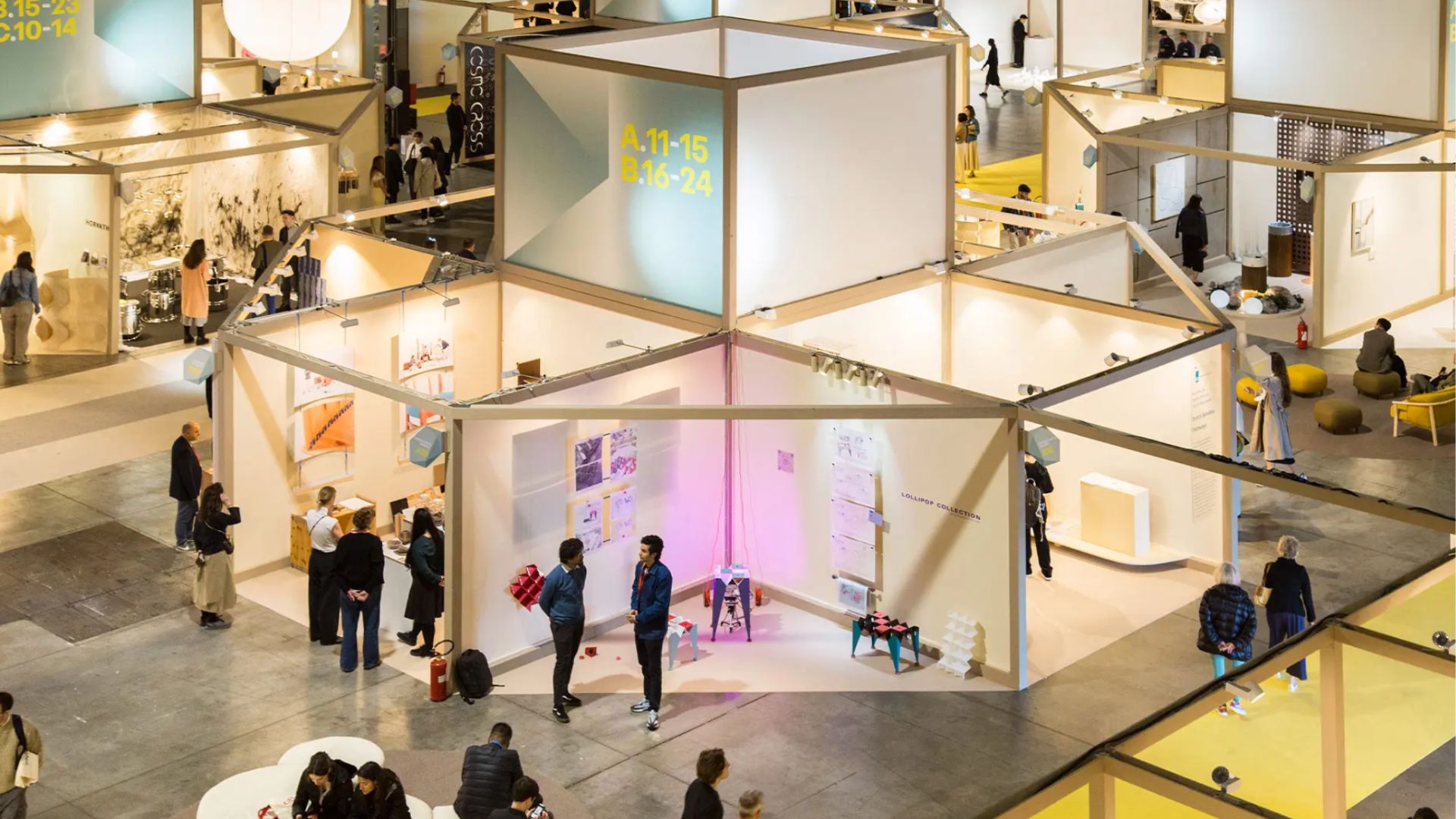 Various exhibitions at SaloneSatellite, part of Salone del Mobile.