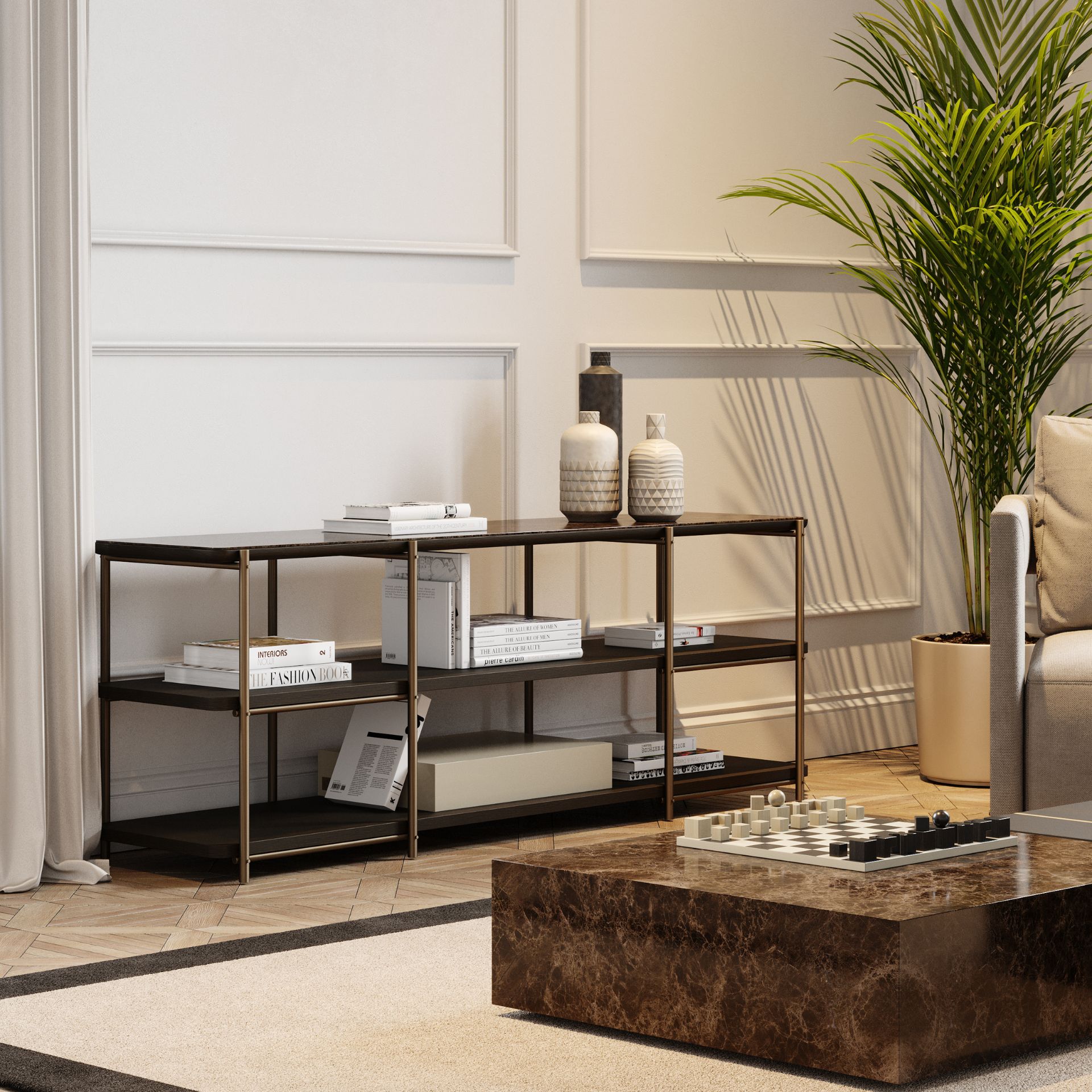 A simple yet refined low console, made for exquisite spaces.