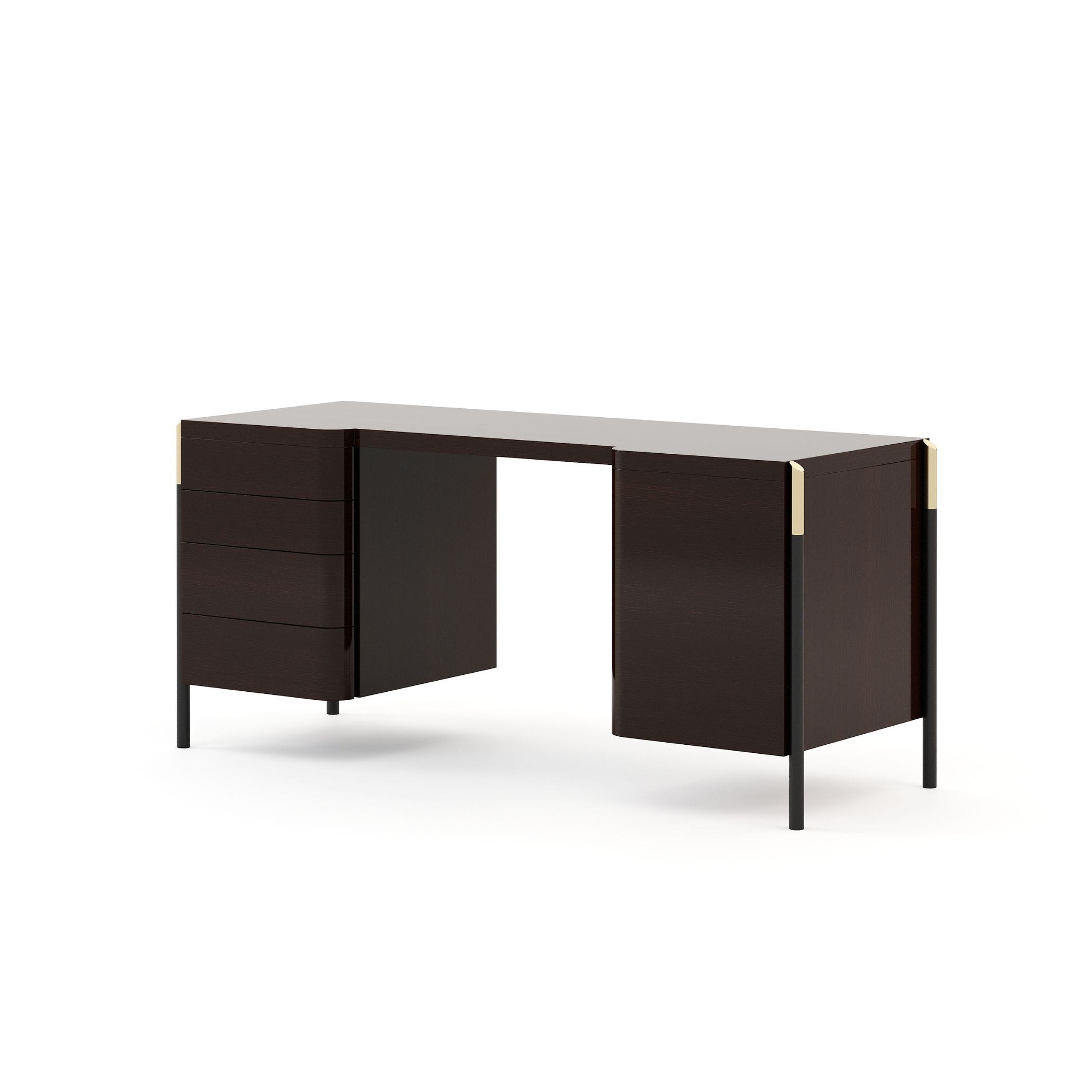Her Desk by Stylish Club, inspired by the suspended architecture of MASP, features a floating silhouette and minimalist structure that evoke the museum’s balance between bold form and visual lightness.