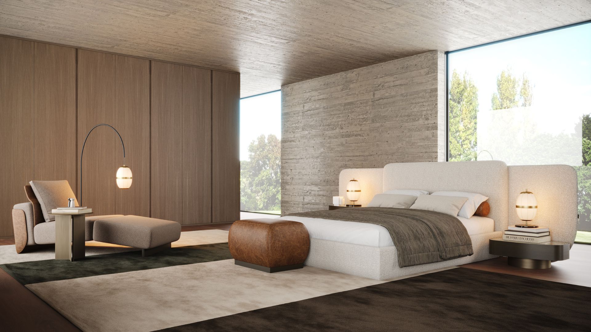 The modern sleeping room design as evolved to something more than a place to rest.