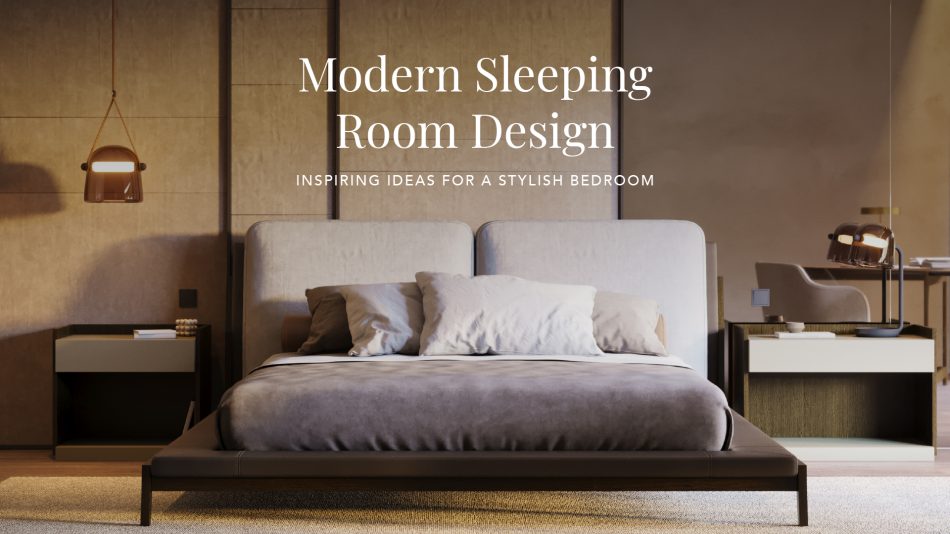 Modern sleeping room design.
