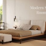 Modern sleeping room design.