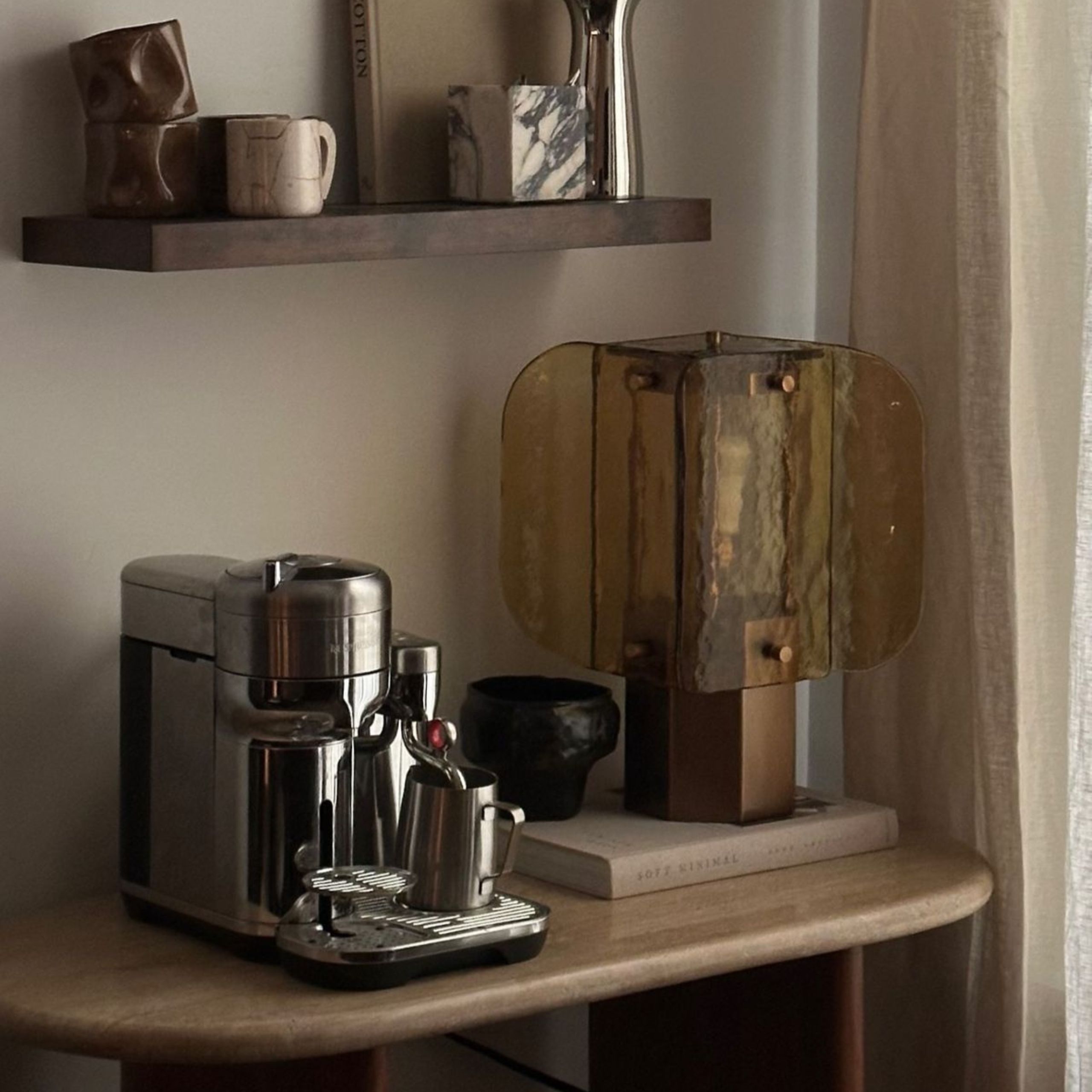 Mettalic accents as an interior design trend for fall 2025.