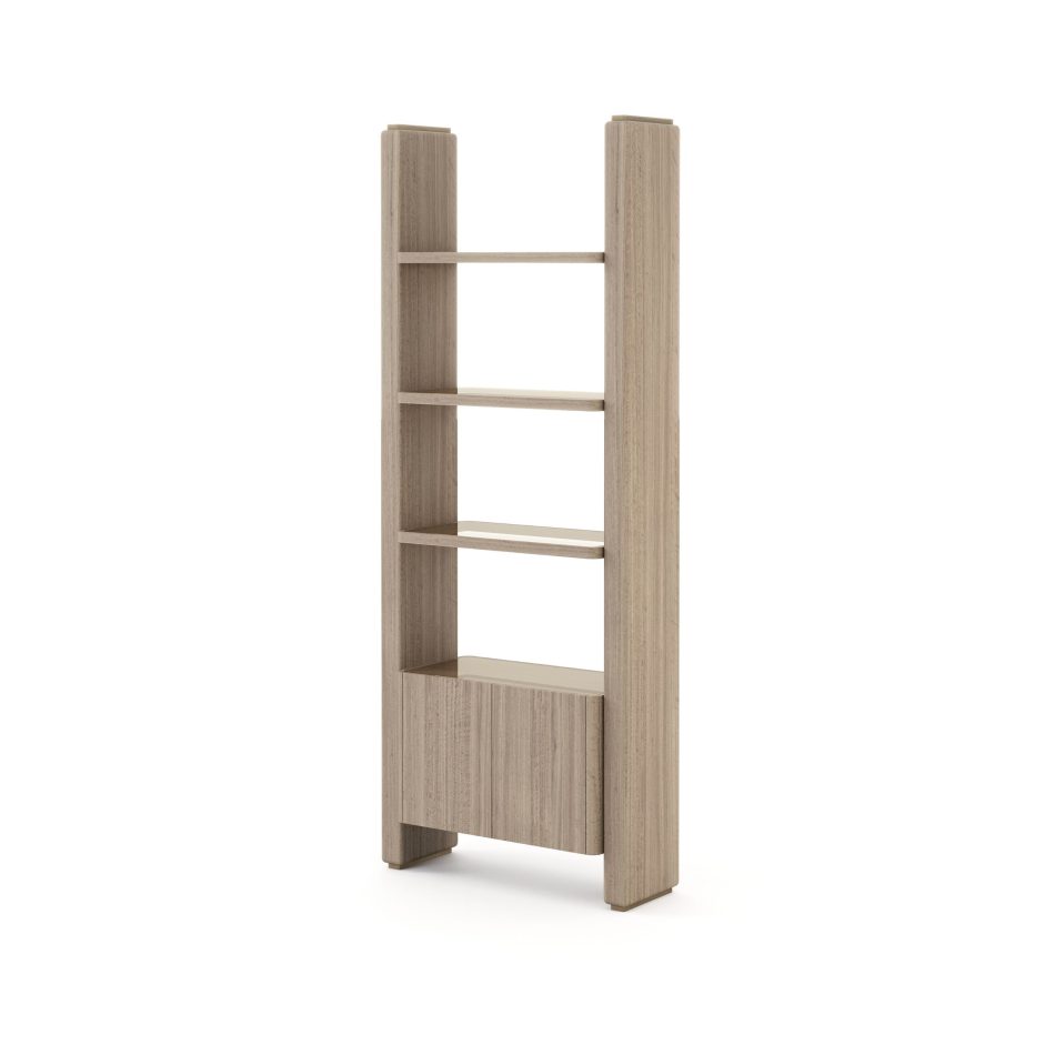 The Foz Bookcase stands with elegant simplicity, its open wooden shelves offering space for books and objects to rest like moments of stillness along a river’s path. The light wood finish and clean vertical lines create an ambiance of clarity and harmony, resonating with bespoke furniture, the organic softness of home furniture, the sculptural calm of living room architecture, and the refined quietness of interior design inspiration.