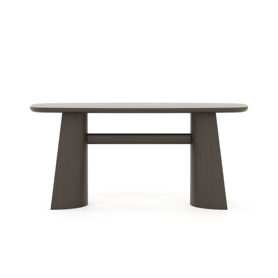 The Toro Console appears with a smooth marble top, angled legs, and a grounded silhouette that highlights the piece’s intentional geometry and handmade precision, aligned with modern furniture, the warm sophistication of luxury home furniture, and the balanced simplicity of console table design.