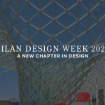A sweeping glass-and-steel canopy forms a dynamic geometric lattice, framing the announcement of Milan Design Week 2026: A New Chapter in Design. The structure’s fluid yet architectural rhythm mirrors the event’s exploration of space, material, and contemporary living. This visual captures the essence of Milan’s design culture, where innovation meets craftsmanship, shaping the future of bold interior design inspiration, luxury furniture design, and modern furniture.