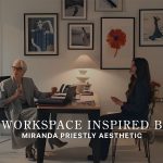 Three colleagues meet inside a fashion‑driven office designed in the sharp, elegant spirit of Devil Wears Prada 2, where framed editorial photography, sculptural décor, and soft daylight shape a quietly powerful workspace. The polished desk setup and styling reflect modern office furniture, elevated by subtle design details and cinematic interior design inspiration.