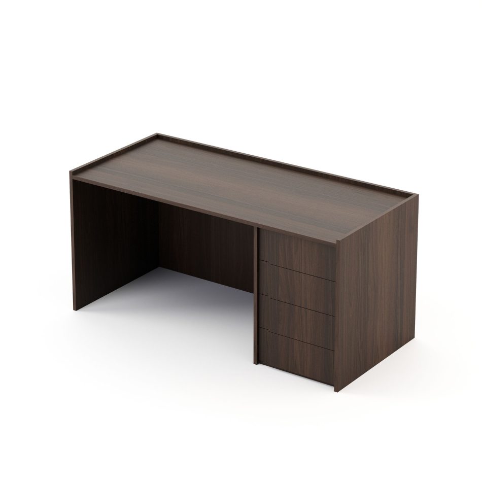 A minimalist Terra Desk crafted in solid wood, its seamless drawers reflecting bespoke furniture precision and luxury living room furniture influence within modern table design.